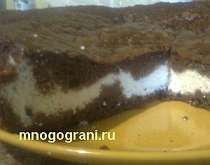 шоколадно-творожный пирог фото