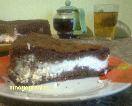 творожный пирог с шоколадом фото