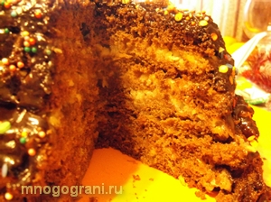 шоколадный торт с лимоном фото