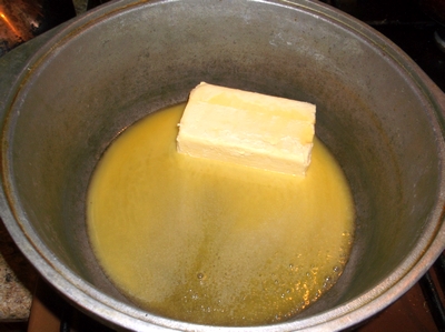 приготовление говядины - растопить маргарин